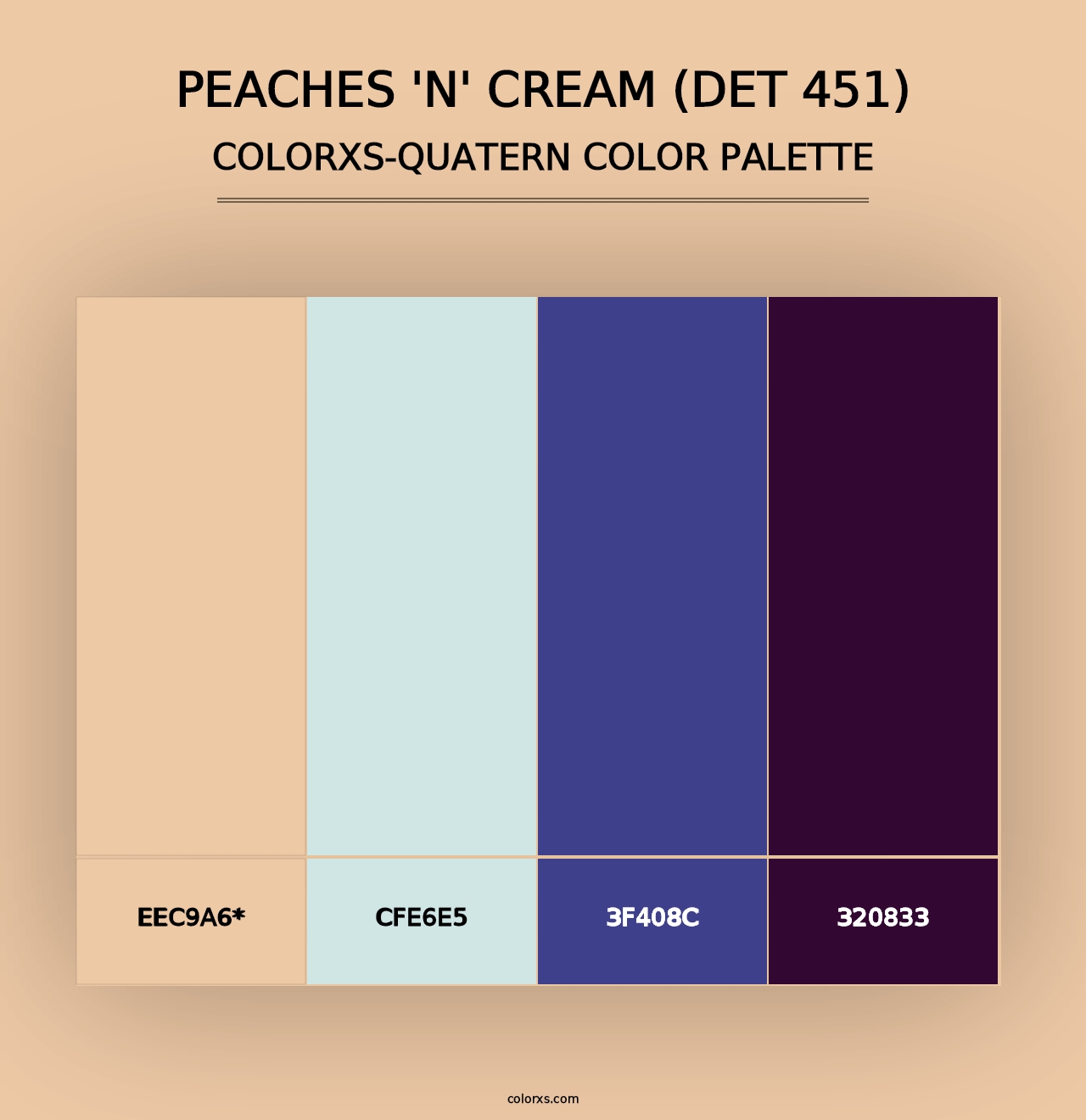 Peaches 'n' Cream (DET 451) - Colorxs Quad Palette