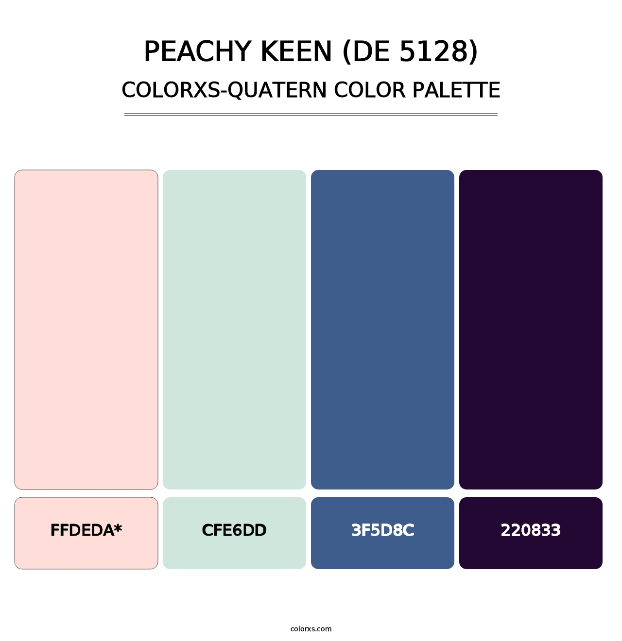 Peachy Keen (DE 5128) - Colorxs Quad Palette