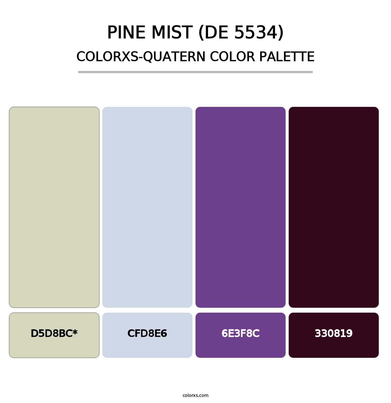 Pine Mist (DE 5534) - Colorxs Quad Palette