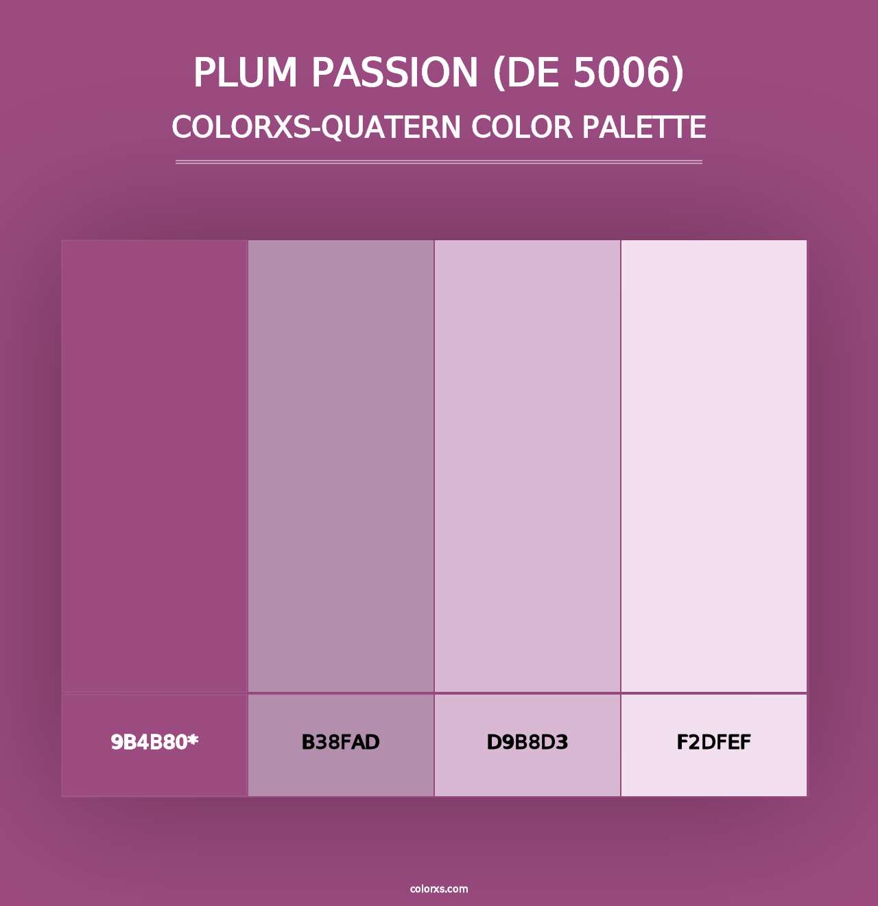 Plum Passion (DE 5006) - Colorxs Quad Palette