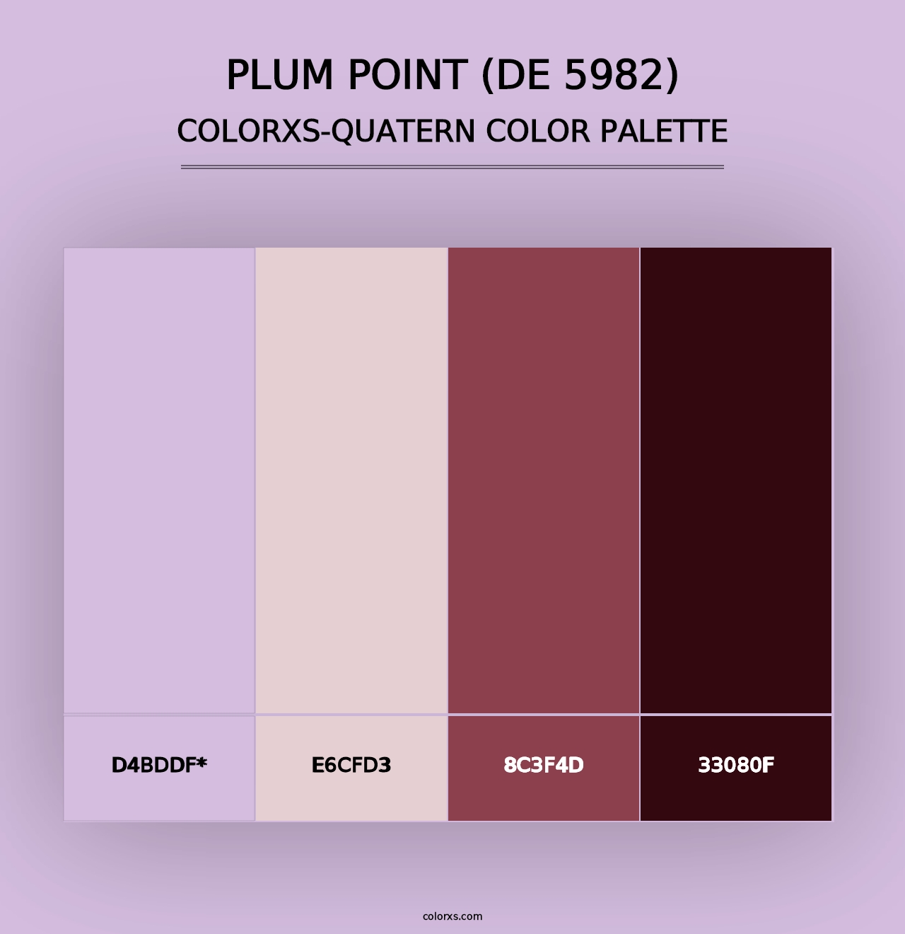 Plum Point (DE 5982) - Colorxs Quad Palette