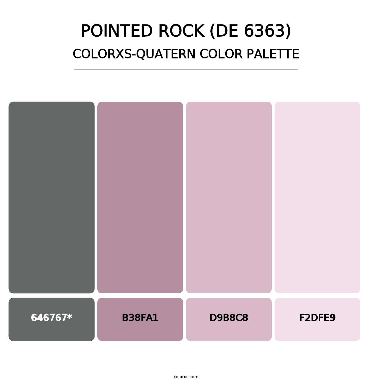 Pointed Rock (DE 6363) - Colorxs Quad Palette