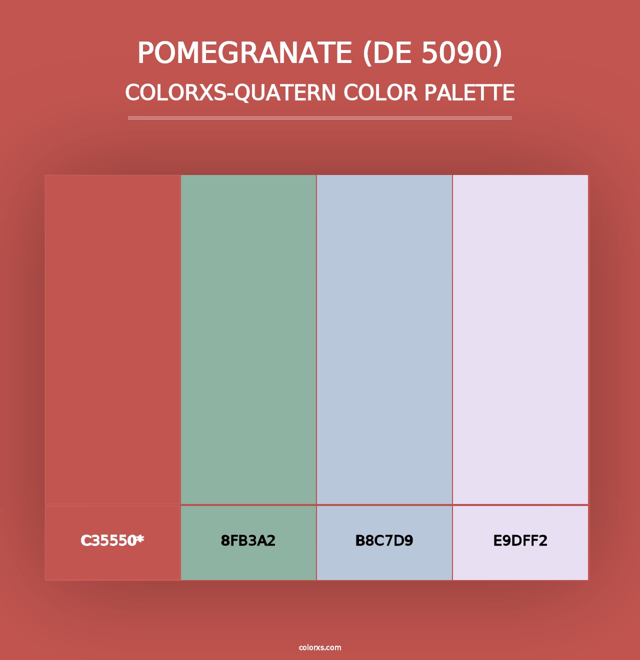 Pomegranate (DE 5090) - Colorxs Quad Palette