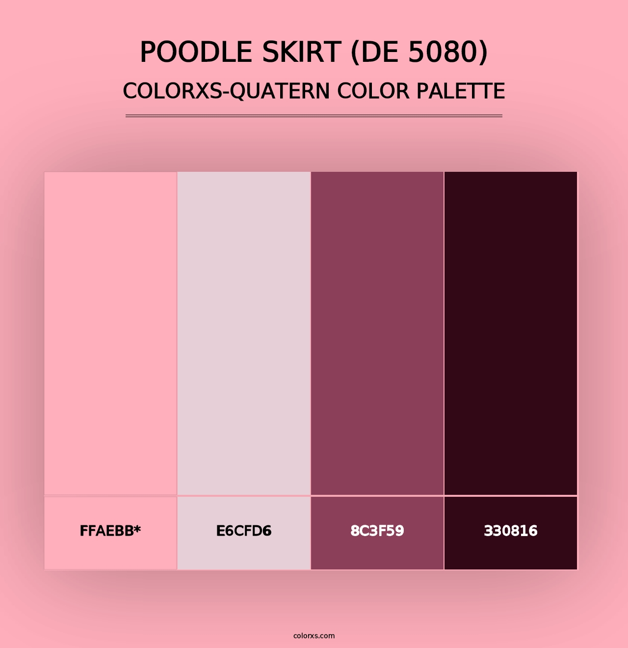 Poodle Skirt (DE 5080) - Colorxs Quad Palette