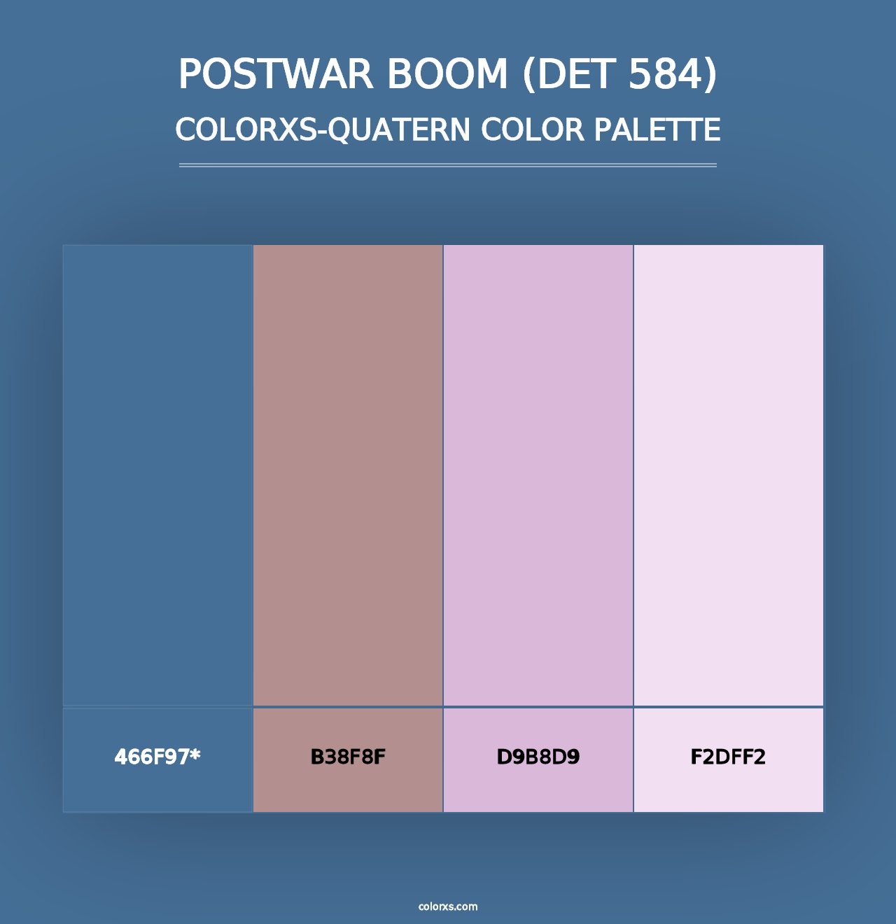 Postwar Boom (DET 584) - Colorxs Quad Palette