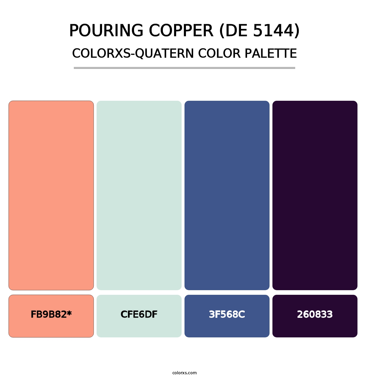 Pouring Copper (DE 5144) - Colorxs Quad Palette