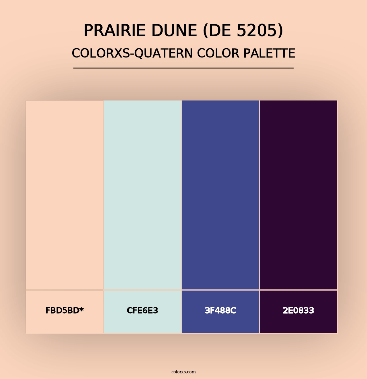 Prairie Dune (DE 5205) - Colorxs Quad Palette