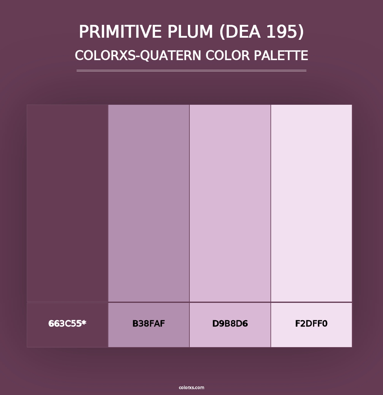 Primitive Plum (DEA 195) - Colorxs Quad Palette