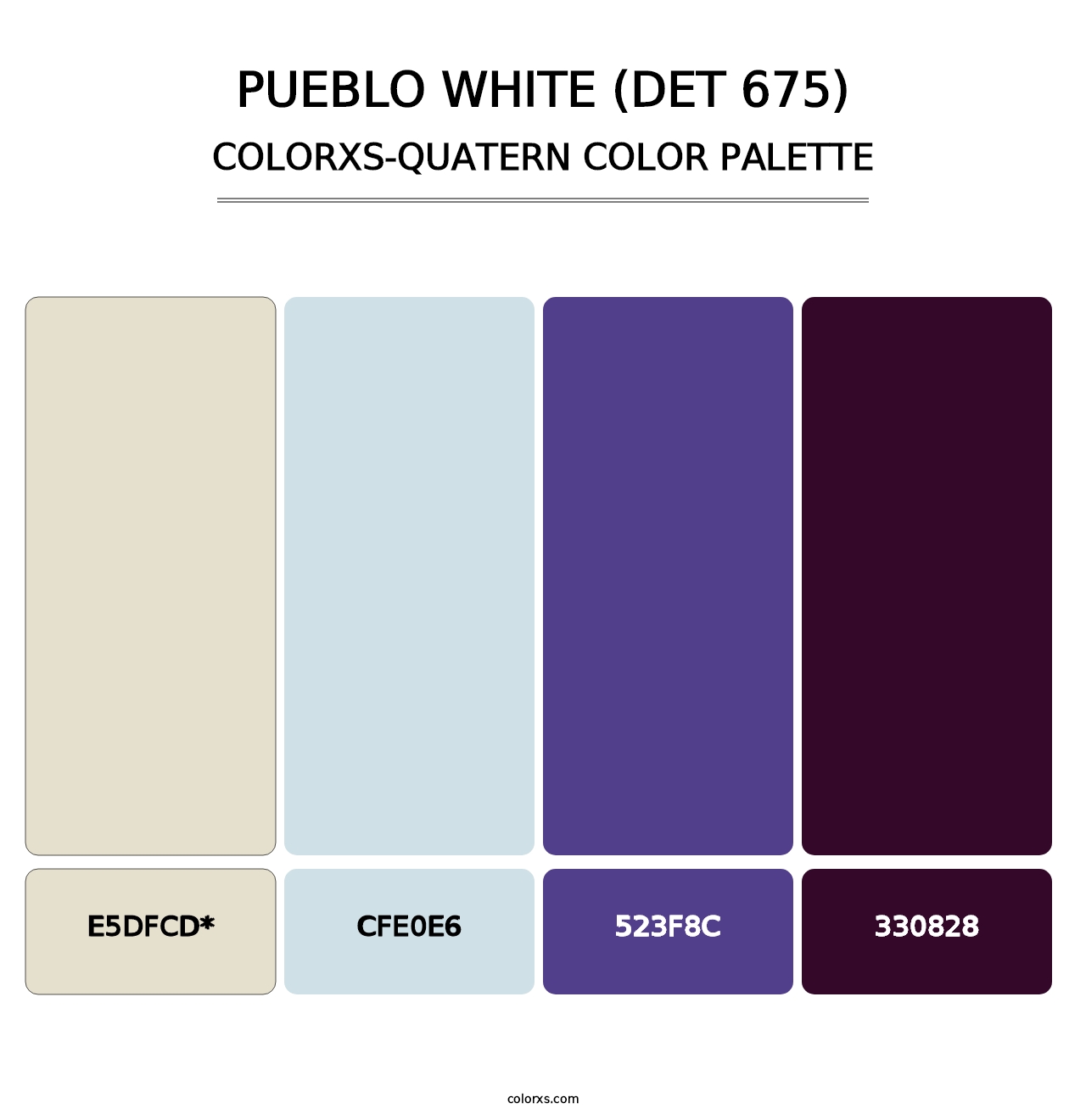 Pueblo White (DET 675) - Colorxs Quad Palette