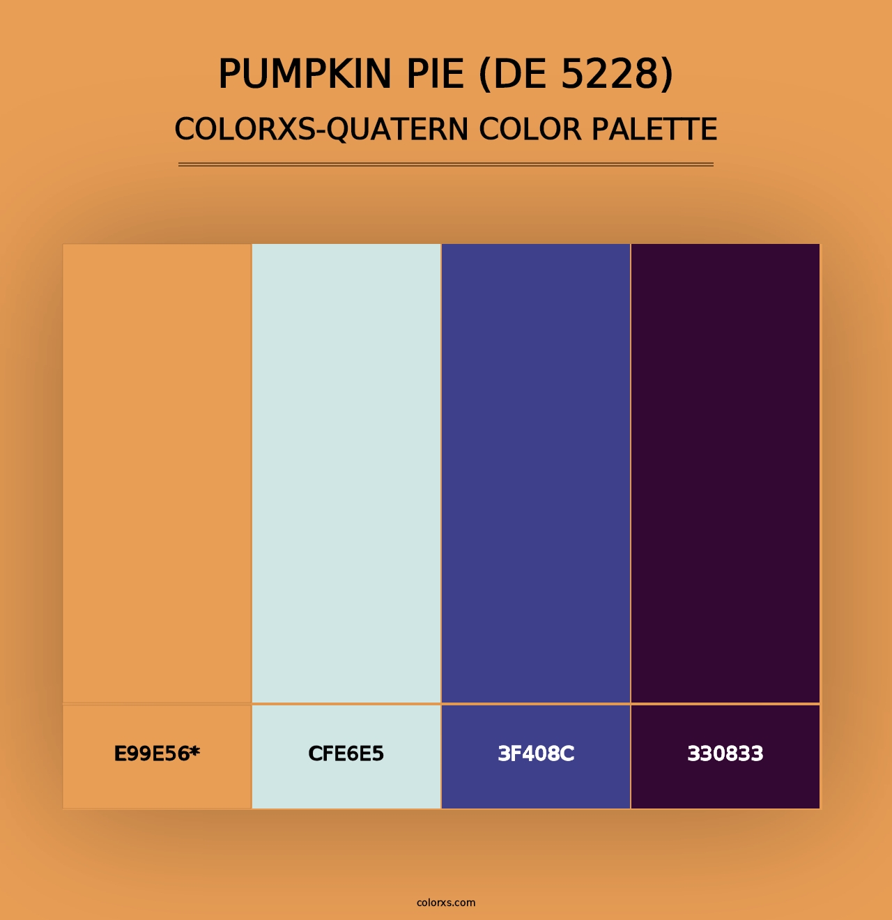 Pumpkin Pie (DE 5228) - Colorxs Quad Palette