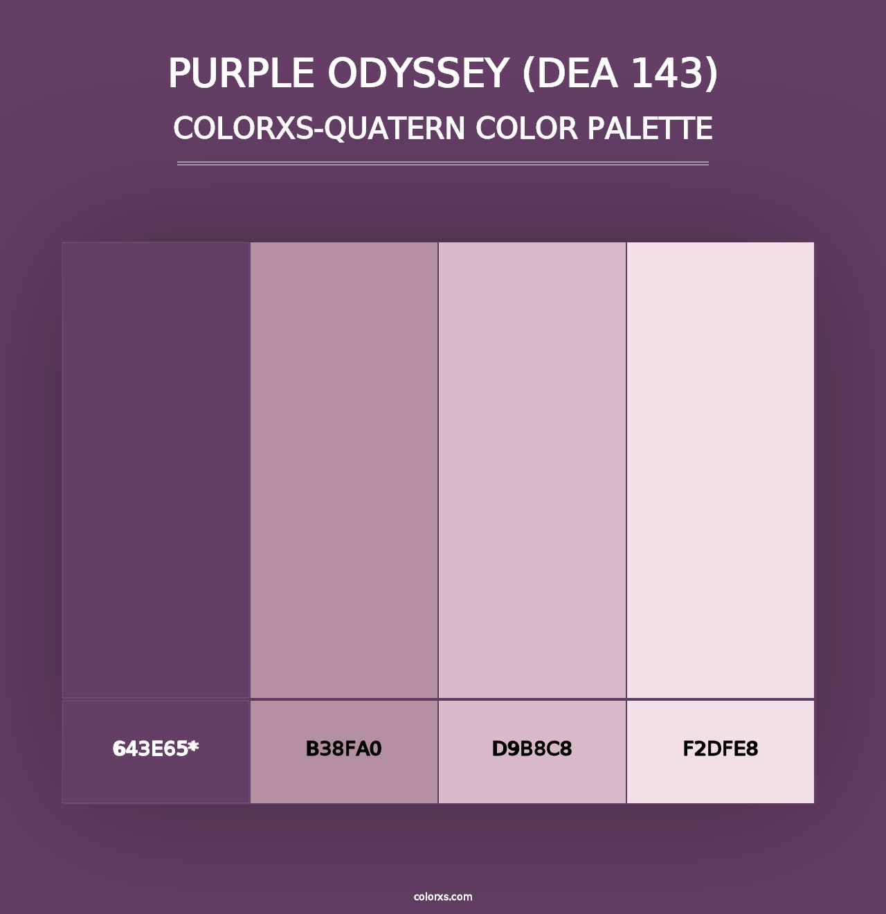 Purple Odyssey (DEA 143) - Colorxs Quad Palette