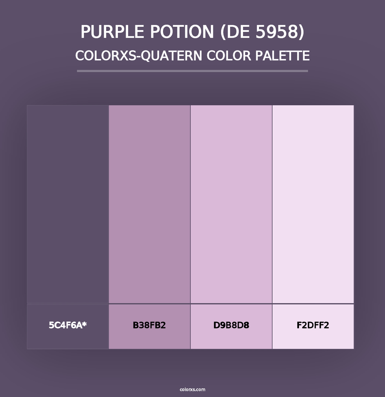 Purple Potion (DE 5958) - Colorxs Quad Palette