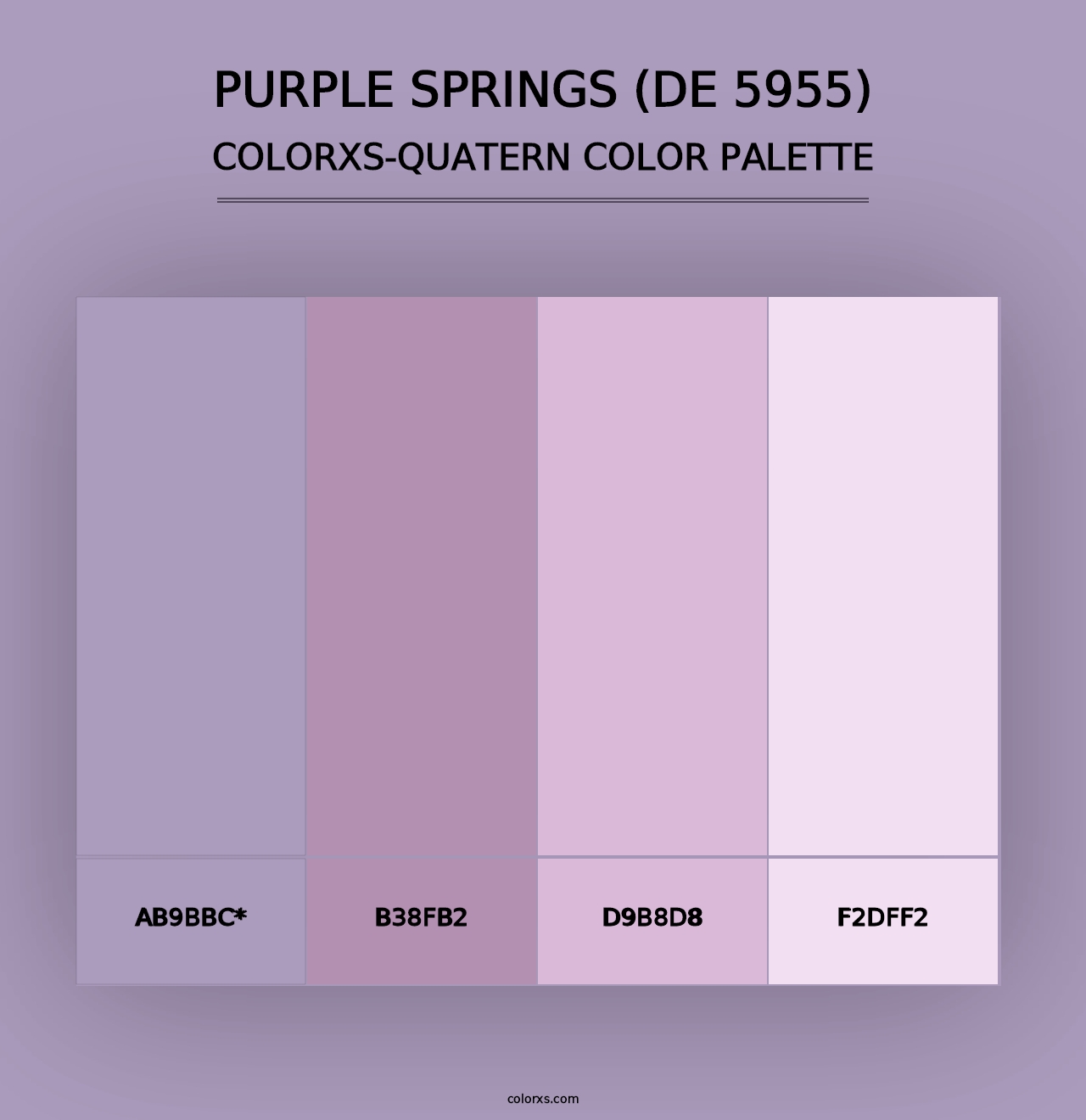 Purple Springs (DE 5955) - Colorxs Quad Palette