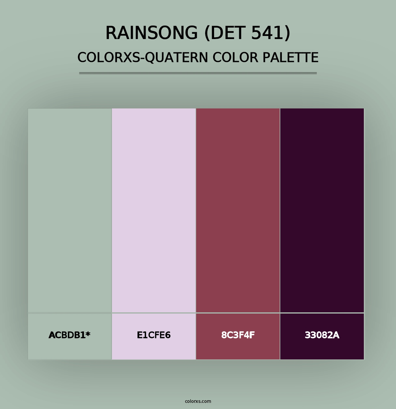 Rainsong (DET 541) - Colorxs Quad Palette