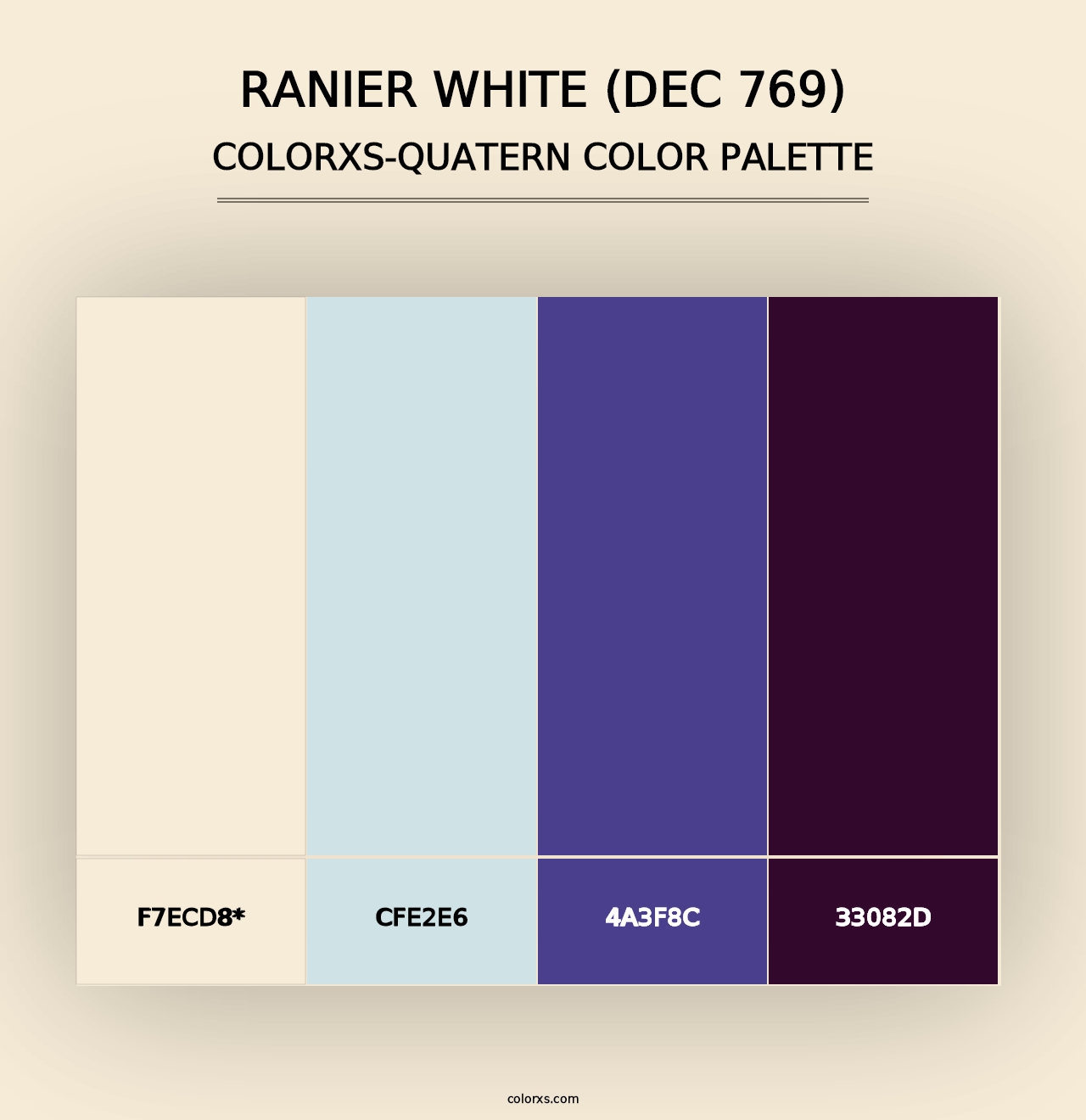 Ranier White (DEC 769) - Colorxs Quad Palette