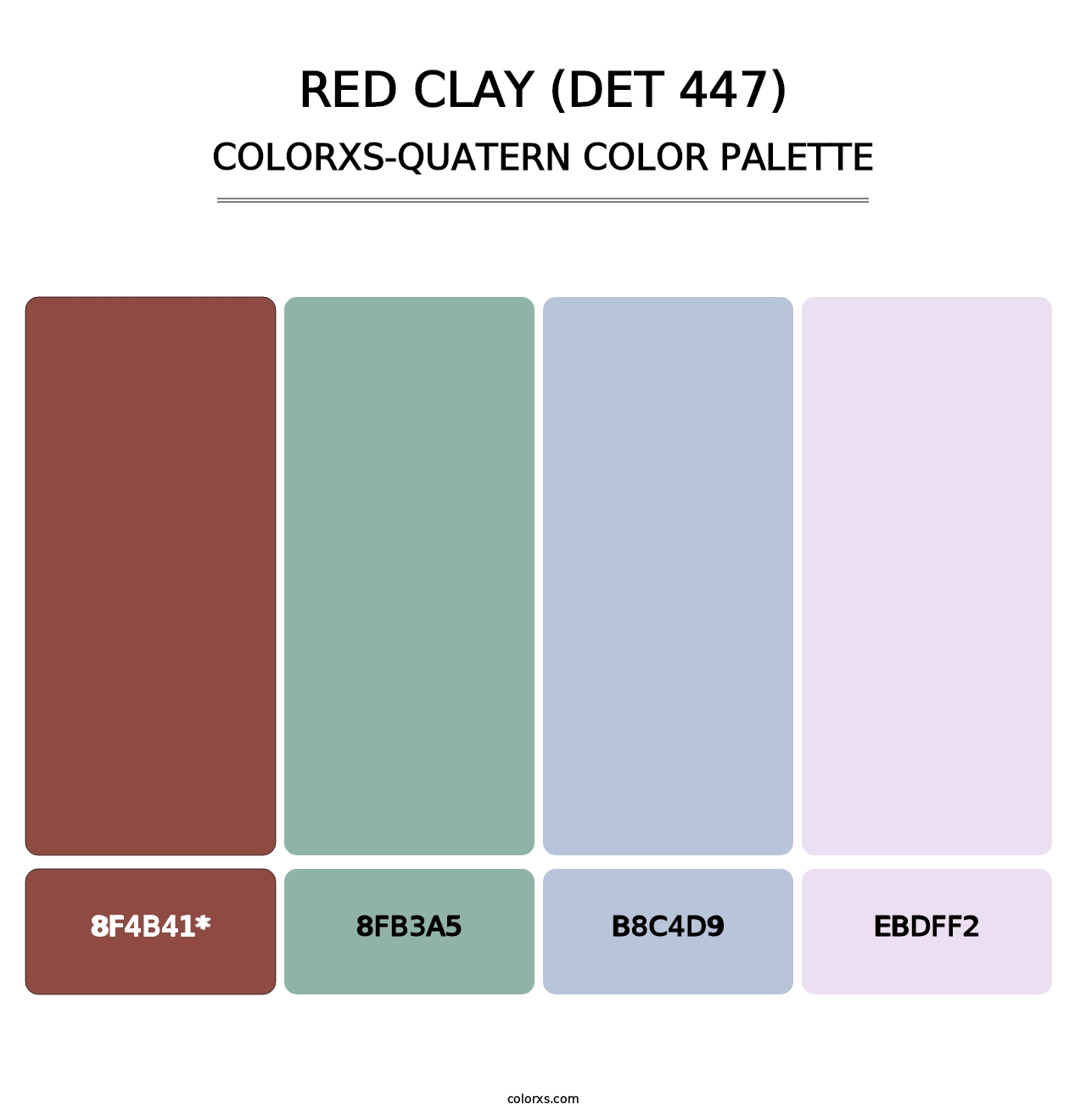 Red Clay (DET 447) - Colorxs Quad Palette