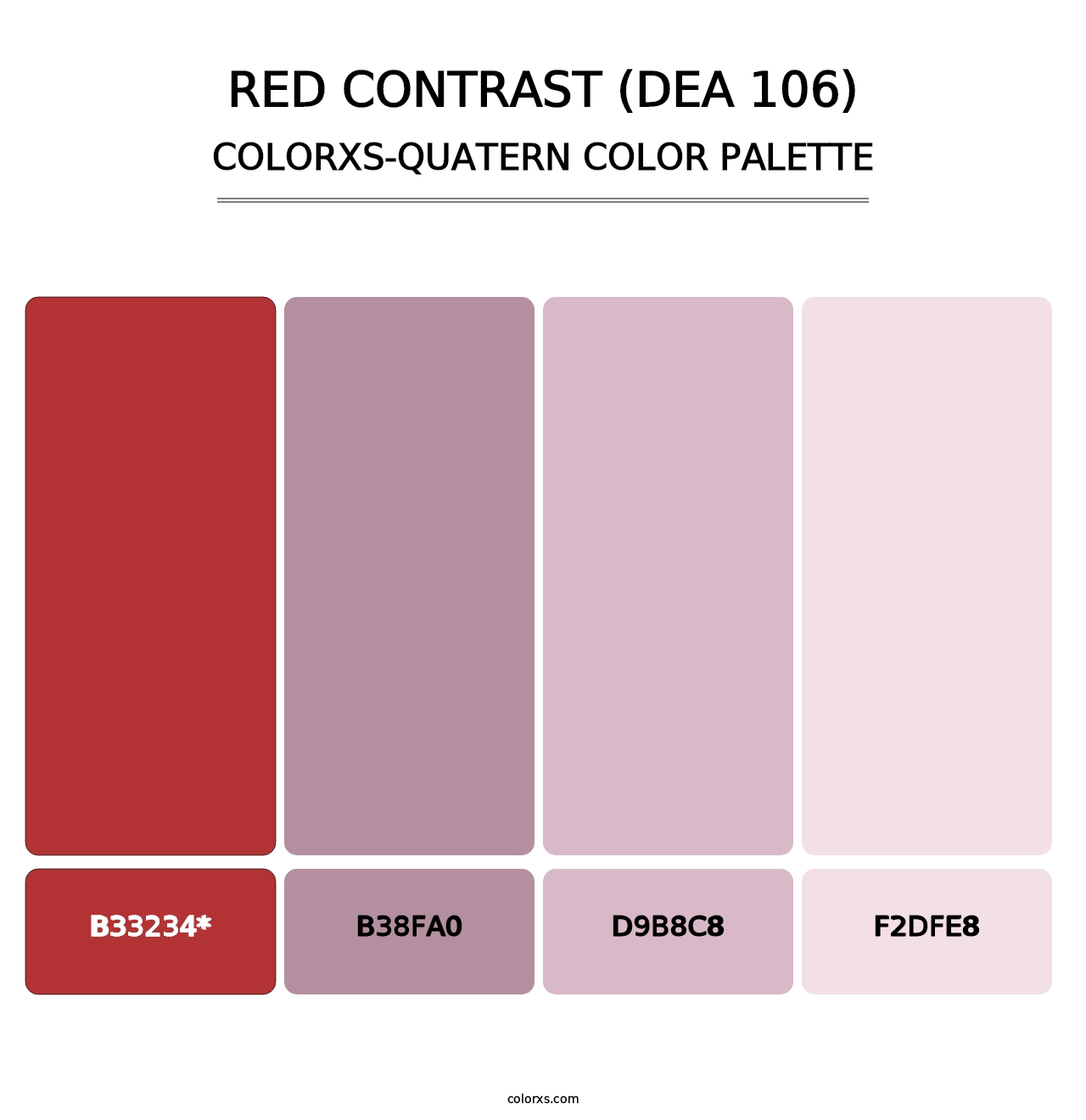 Red Contrast (DEA 106) - Colorxs Quad Palette