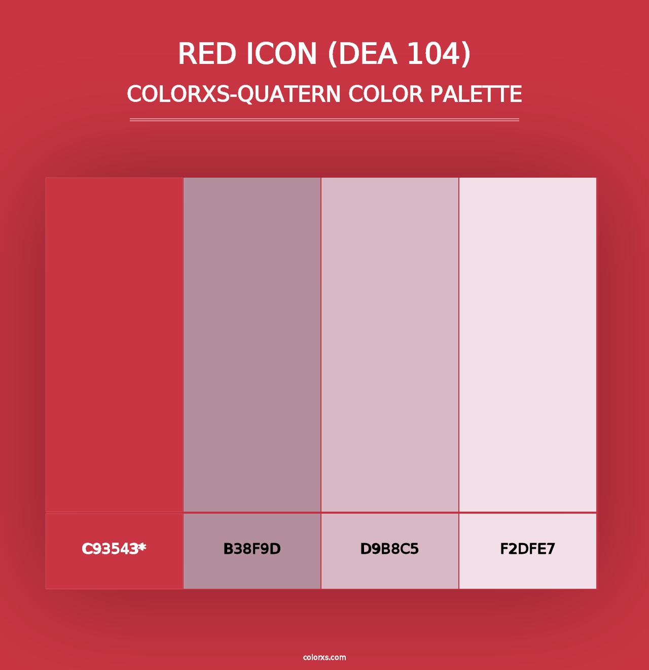 Red Icon (DEA 104) - Colorxs Quad Palette