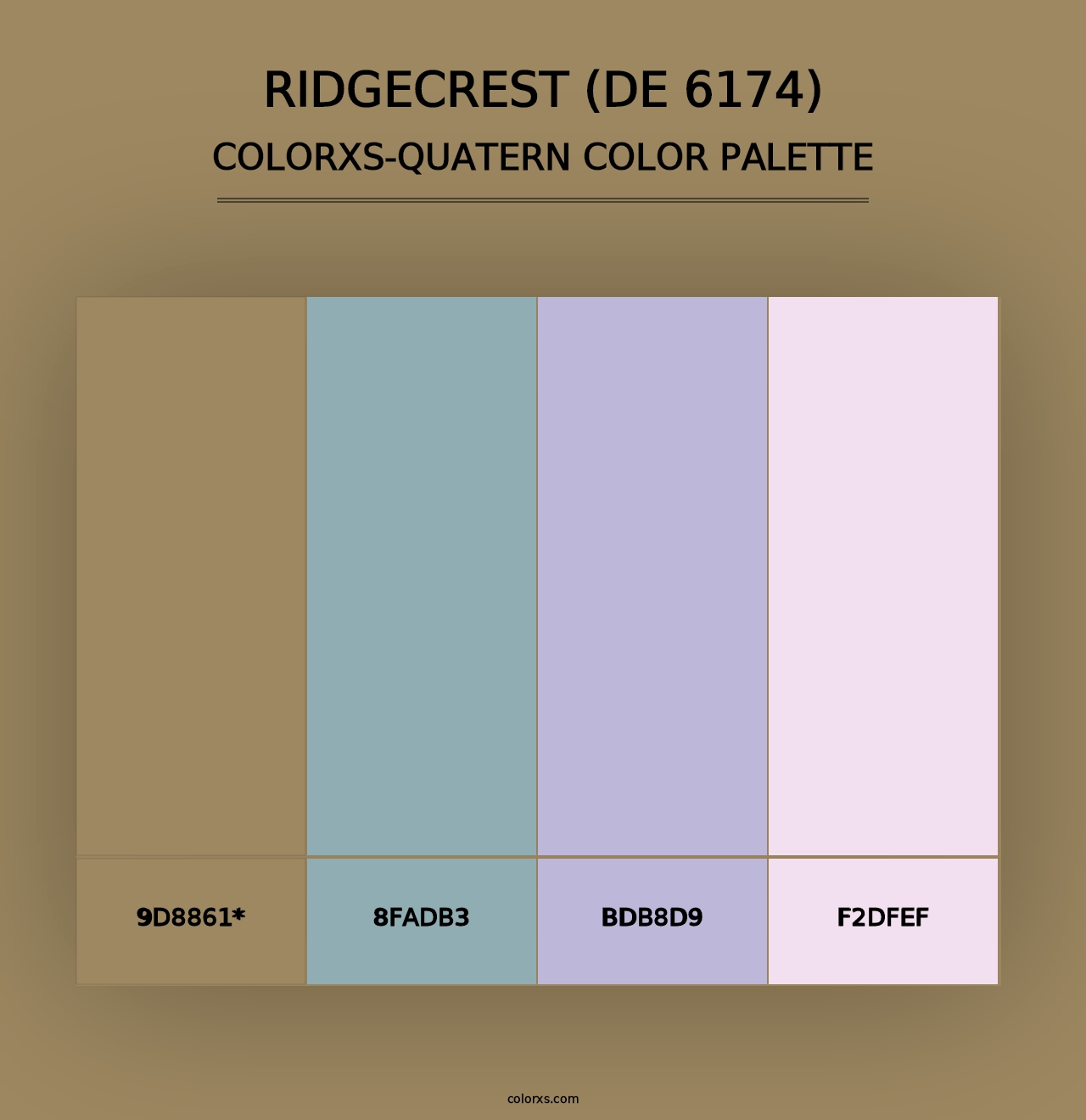 Ridgecrest (DE 6174) - Colorxs Quad Palette