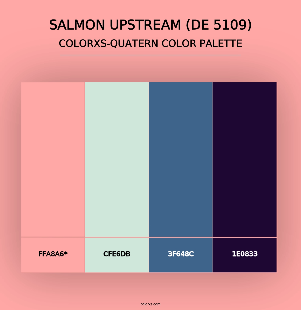 Salmon Upstream (DE 5109) - Colorxs Quad Palette