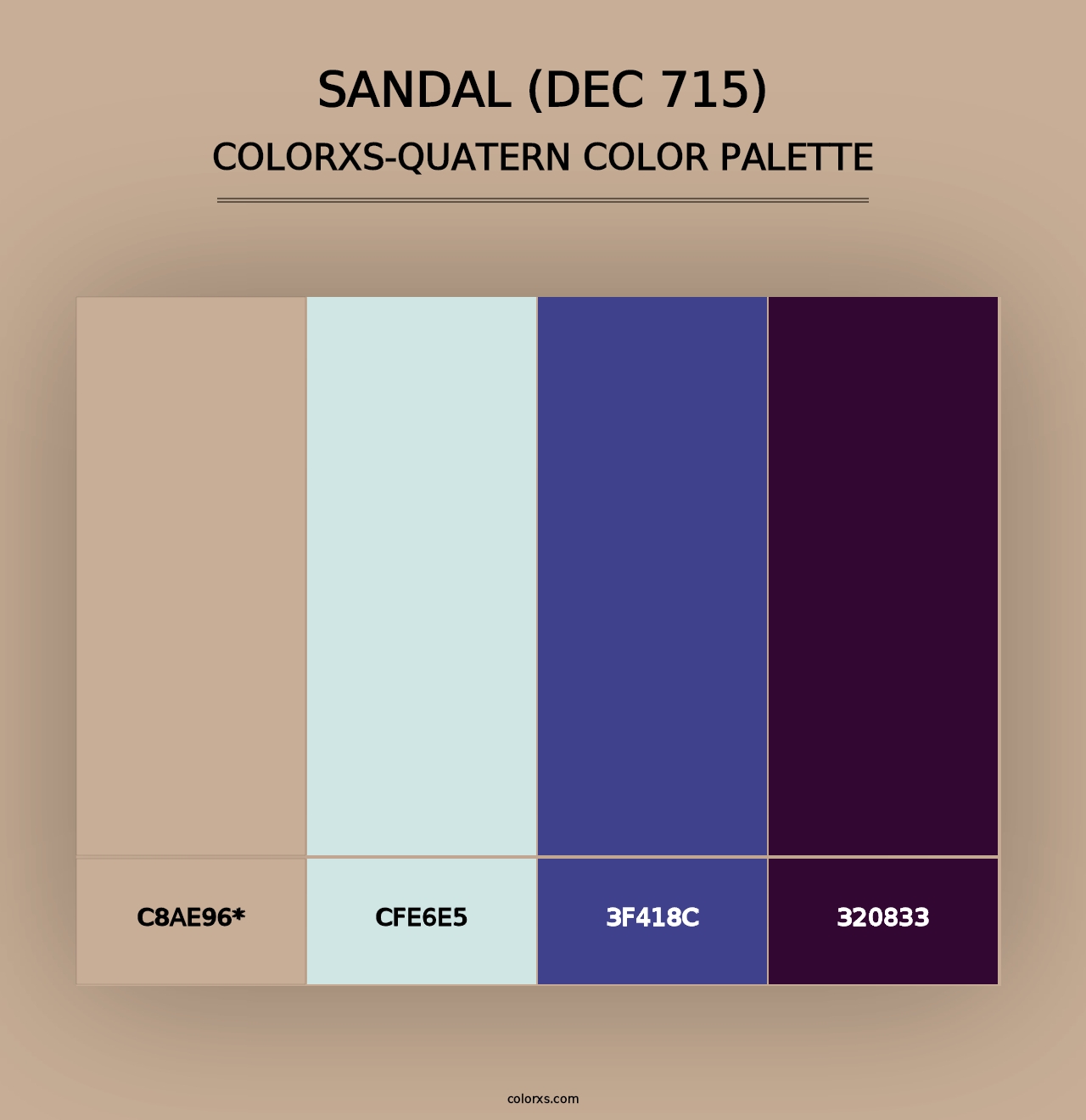 Sandal (DEC 715) - Colorxs Quad Palette