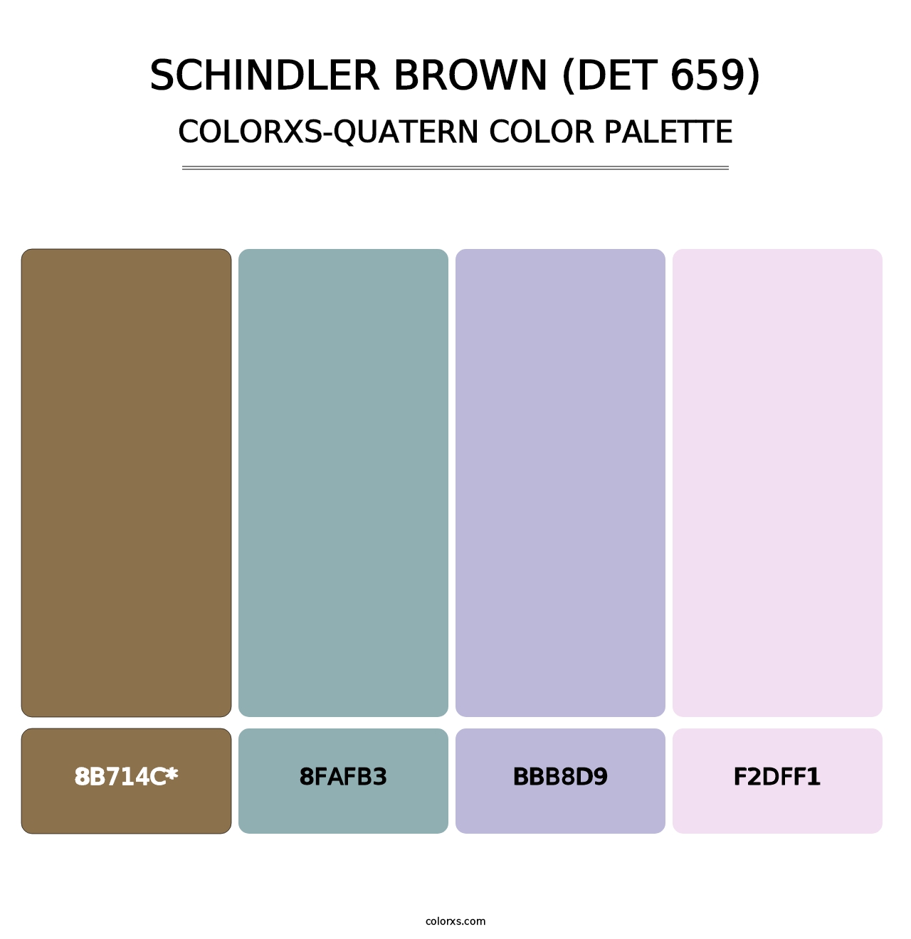 Schindler Brown (DET 659) - Colorxs Quad Palette