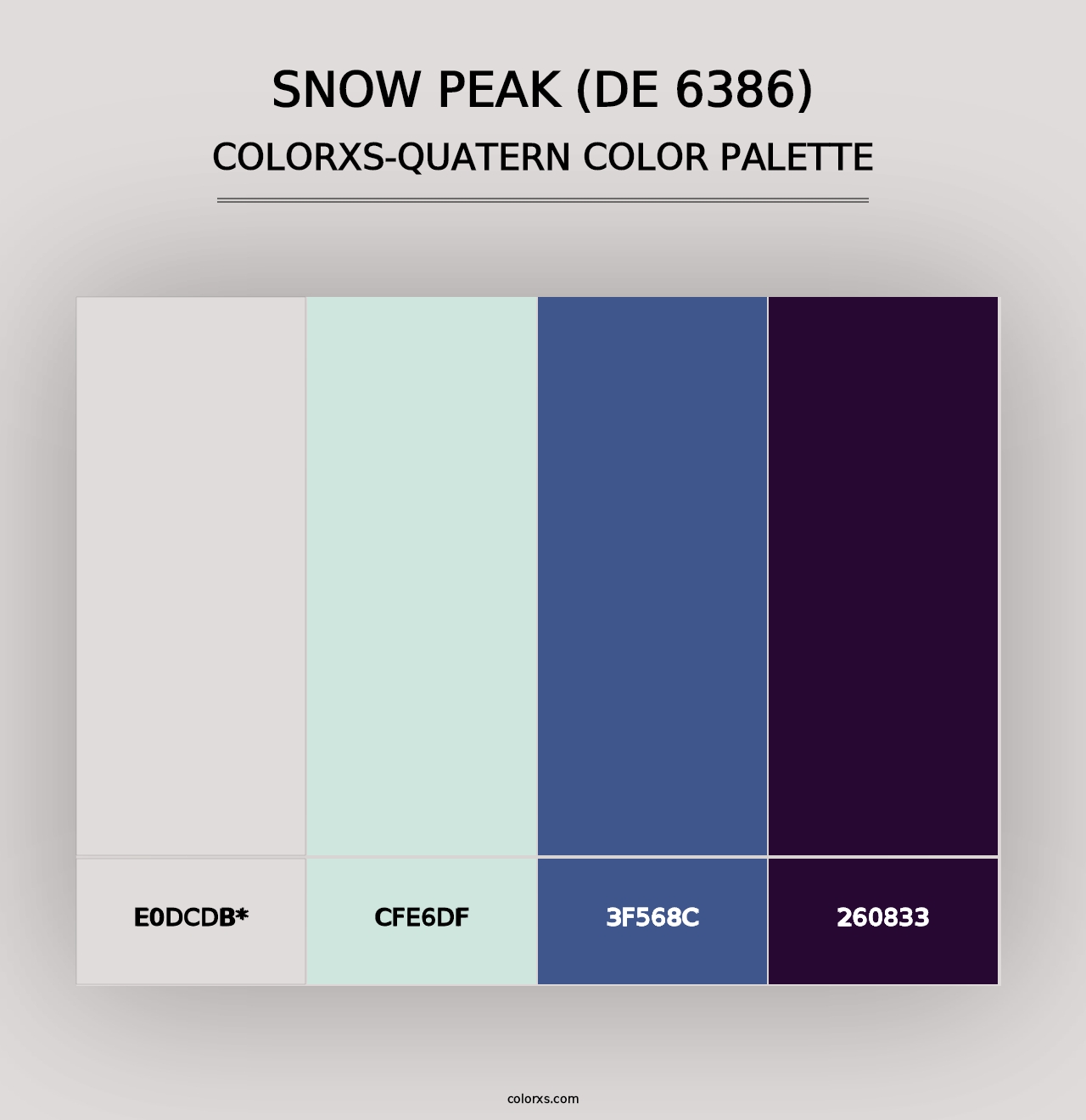 Snow Peak (DE 6386) - Colorxs Quad Palette