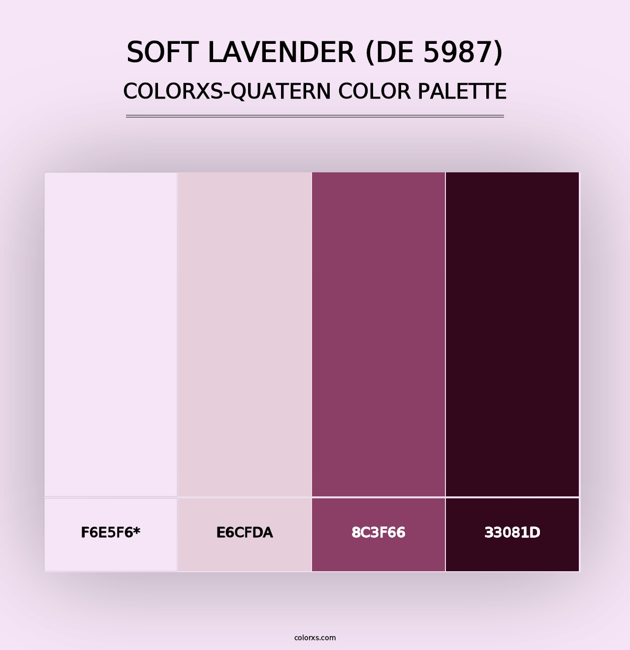 Soft Lavender (DE 5987) - Colorxs Quad Palette