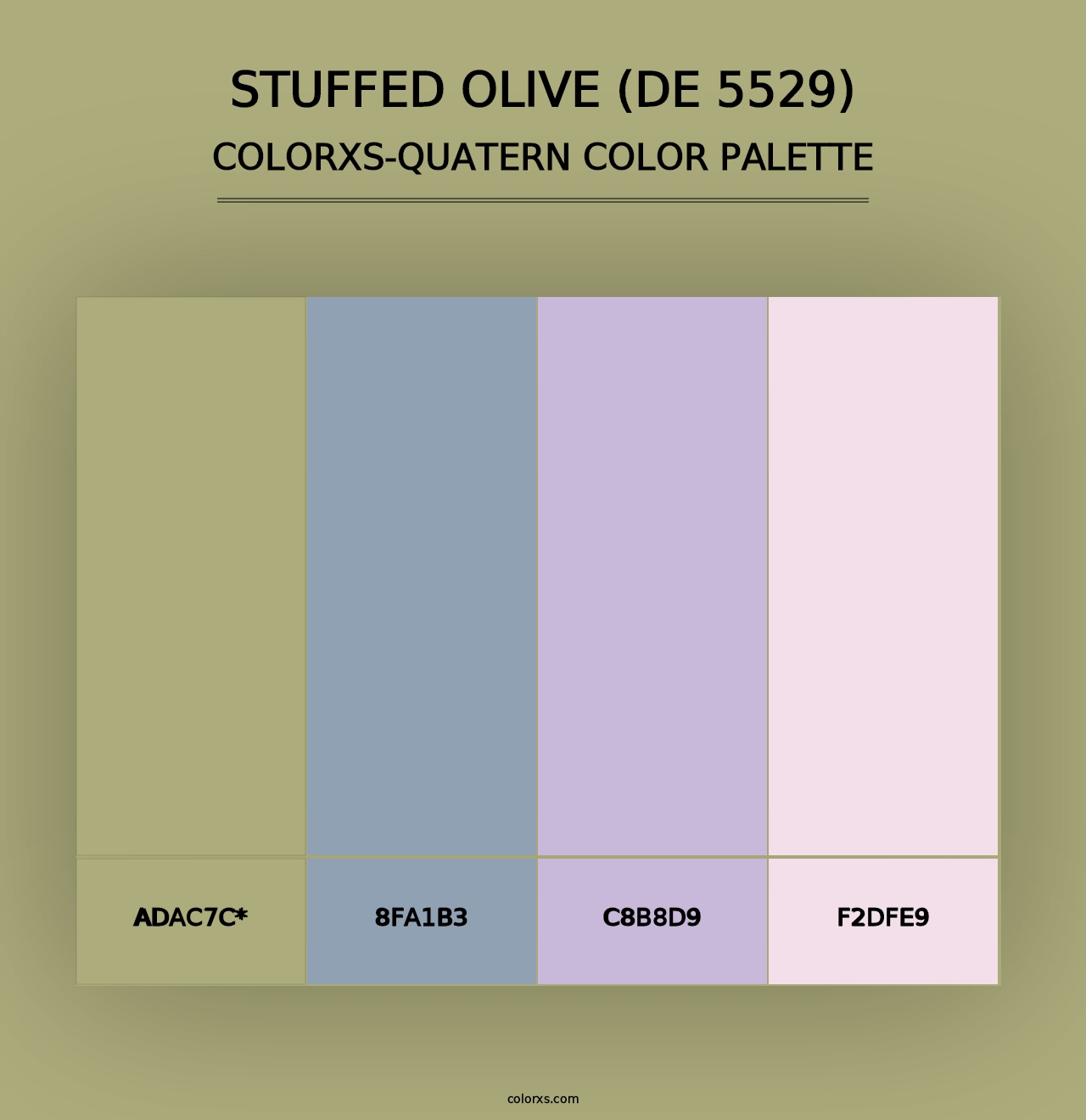 Stuffed Olive (DE 5529) - Colorxs Quad Palette