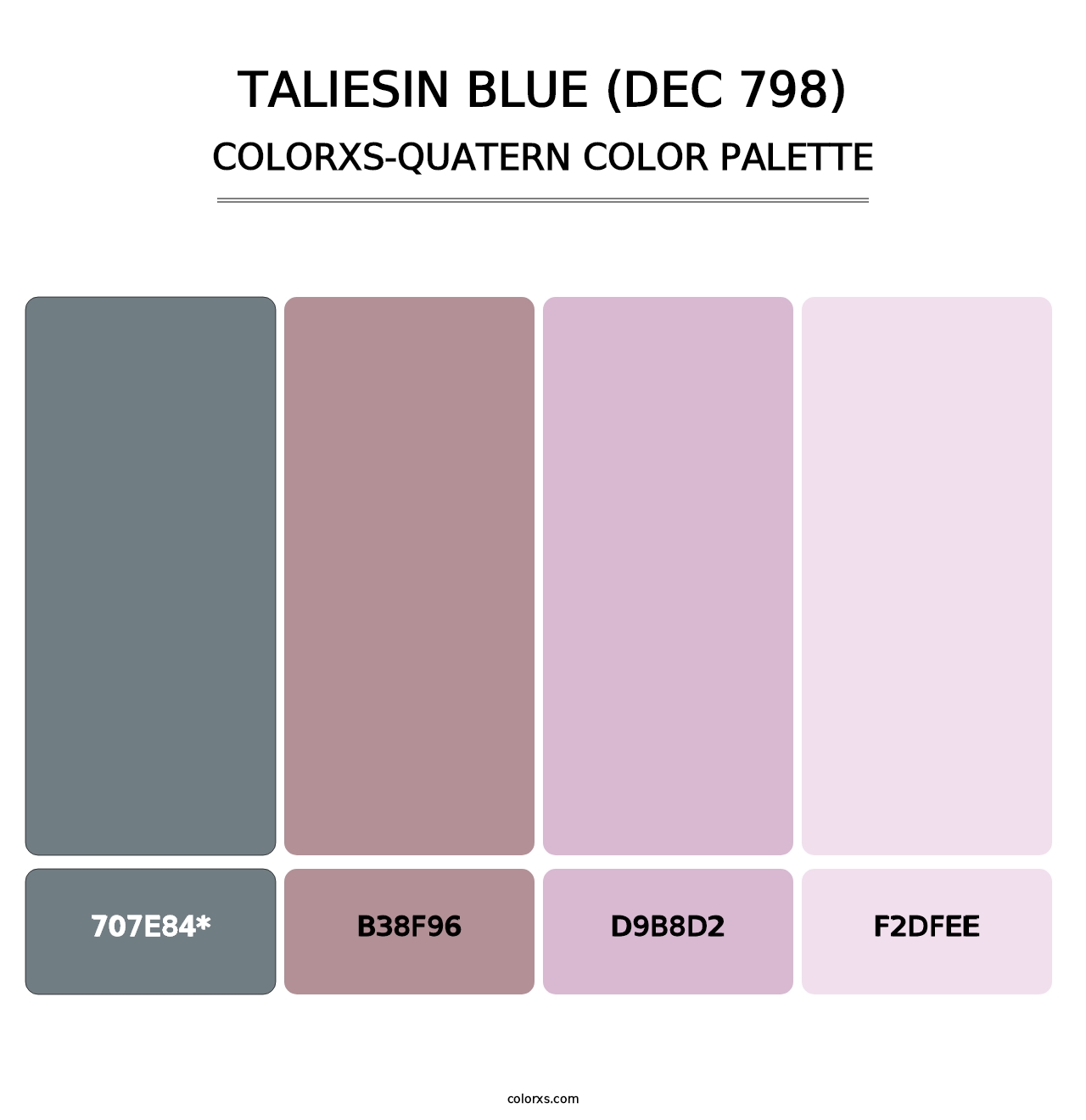 Taliesin Blue (DEC 798) - Colorxs Quad Palette