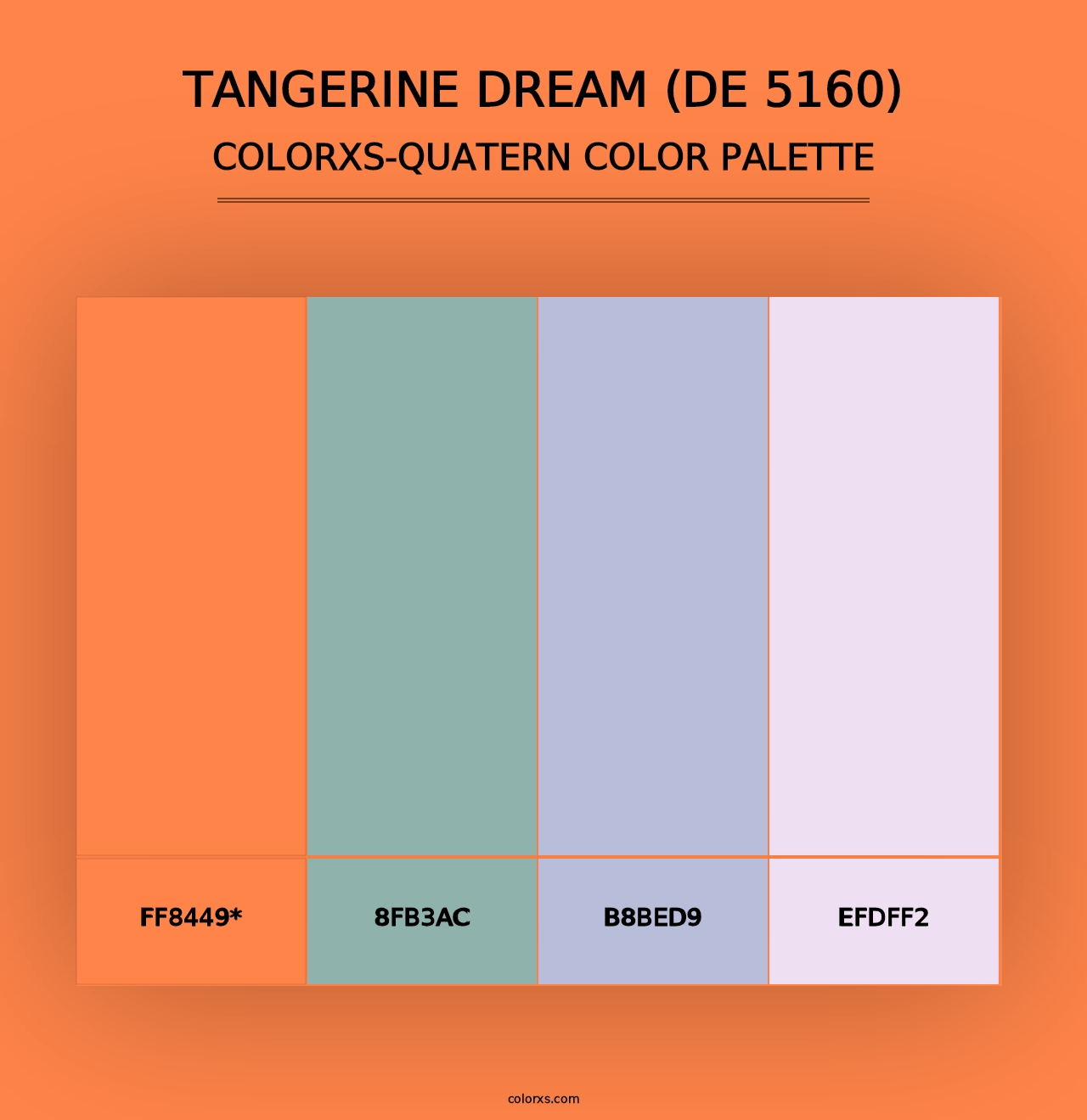 Tangerine Dream (DE 5160) - Colorxs Quad Palette