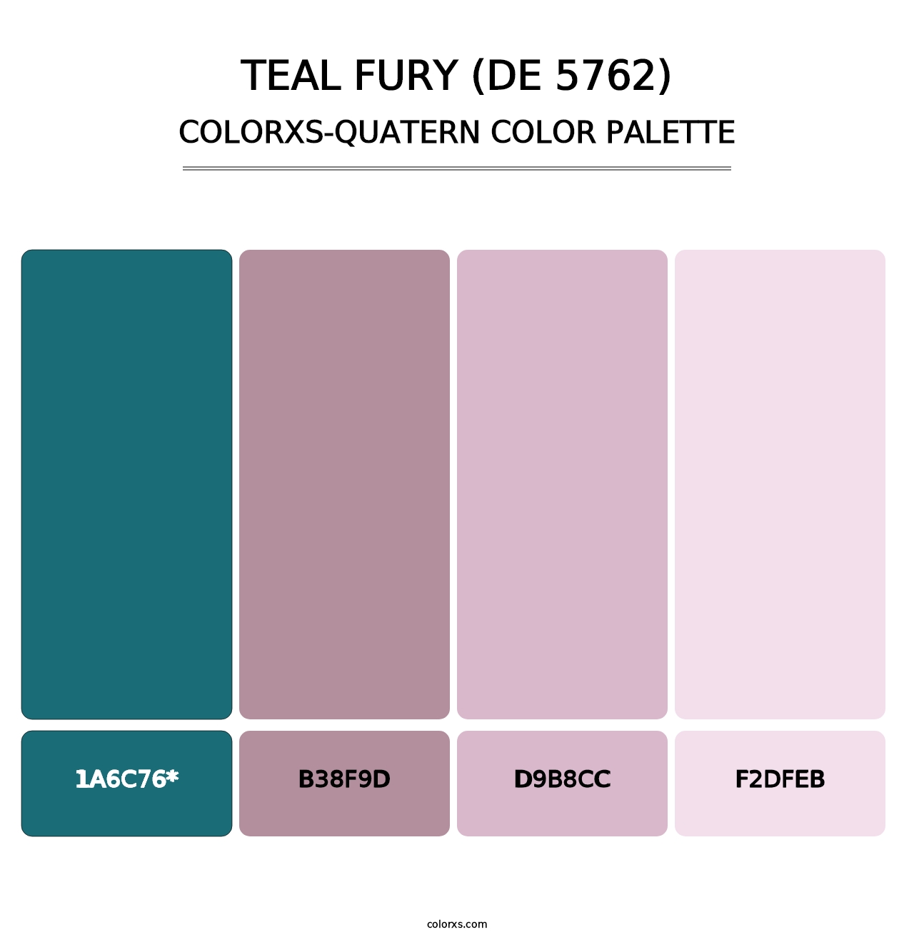 Teal Fury (DE 5762) - Colorxs Quad Palette