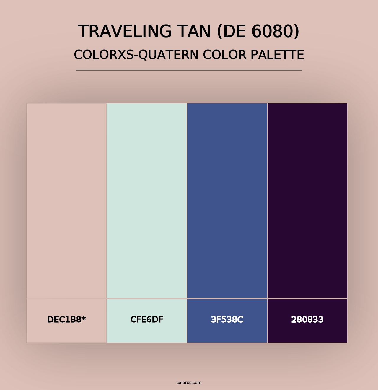 Traveling Tan (DE 6080) - Colorxs Quad Palette