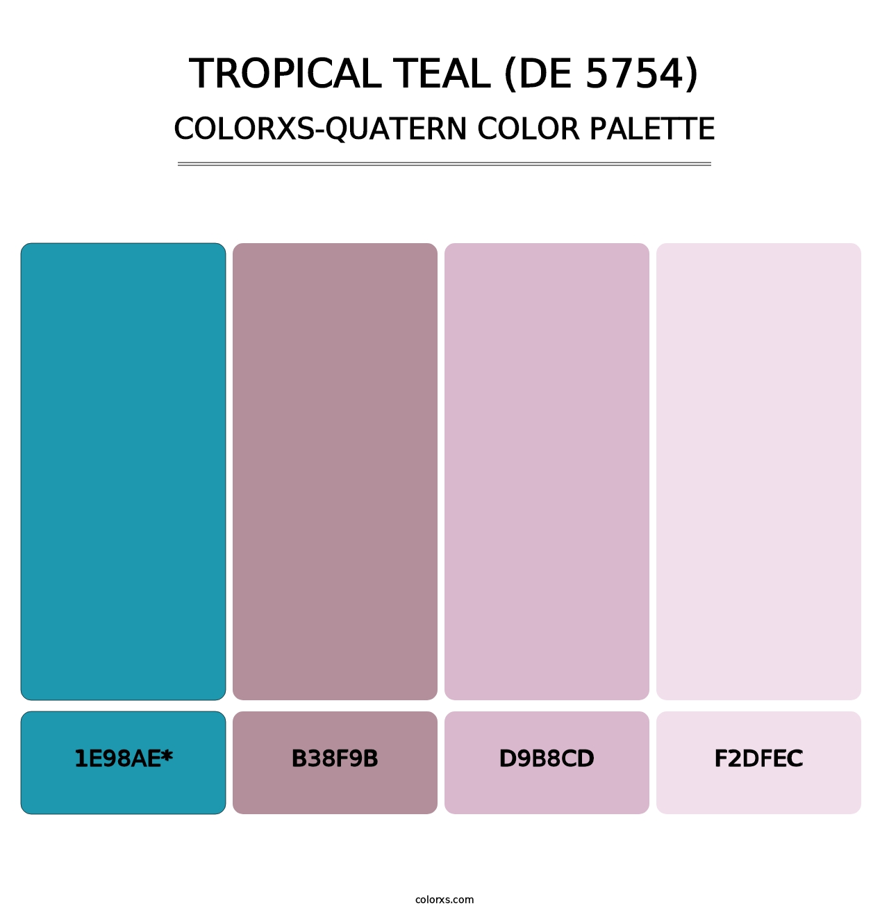 Tropical Teal (DE 5754) - Colorxs Quad Palette