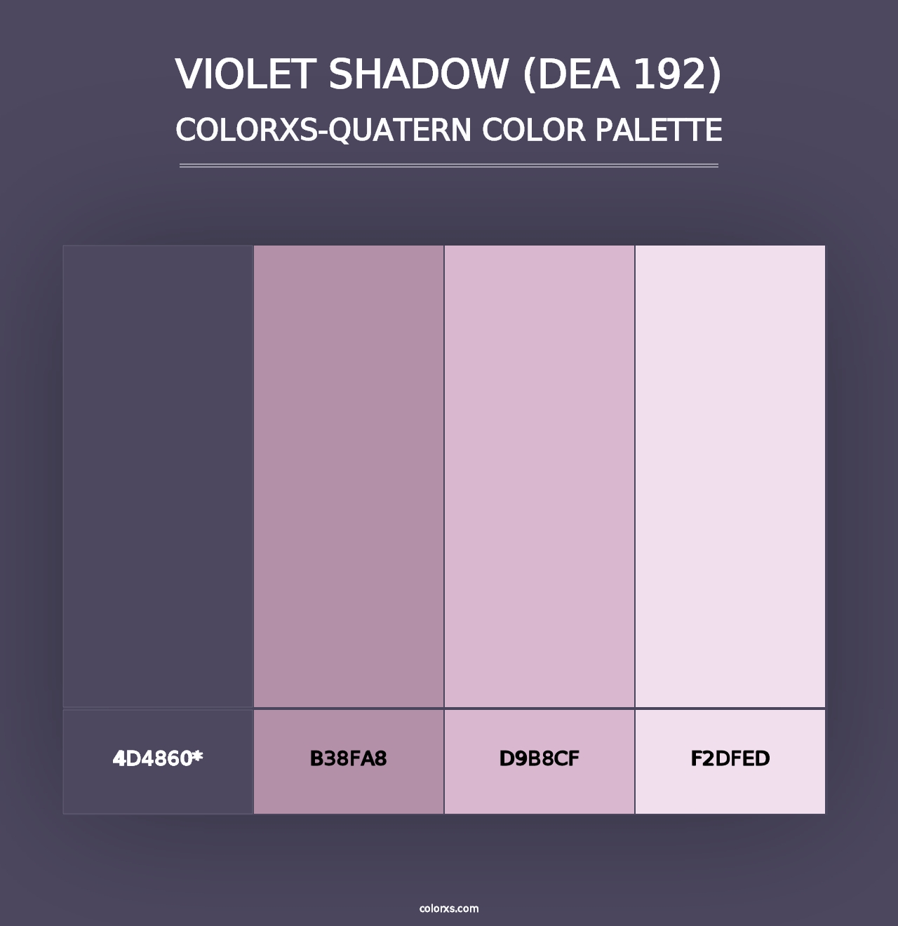 Violet Shadow (DEA 192) - Colorxs Quad Palette