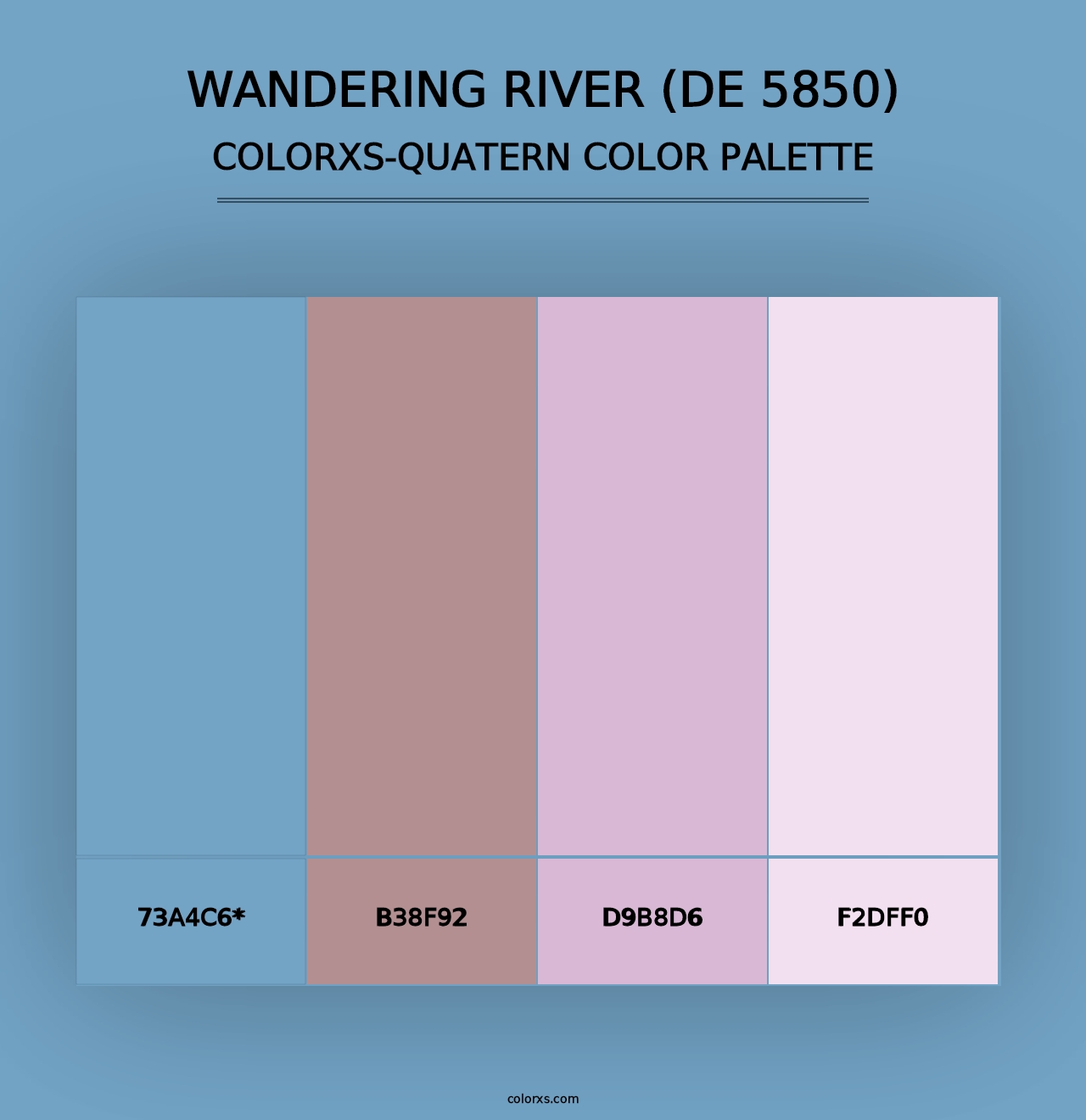 Wandering River (DE 5850) - Colorxs Quad Palette