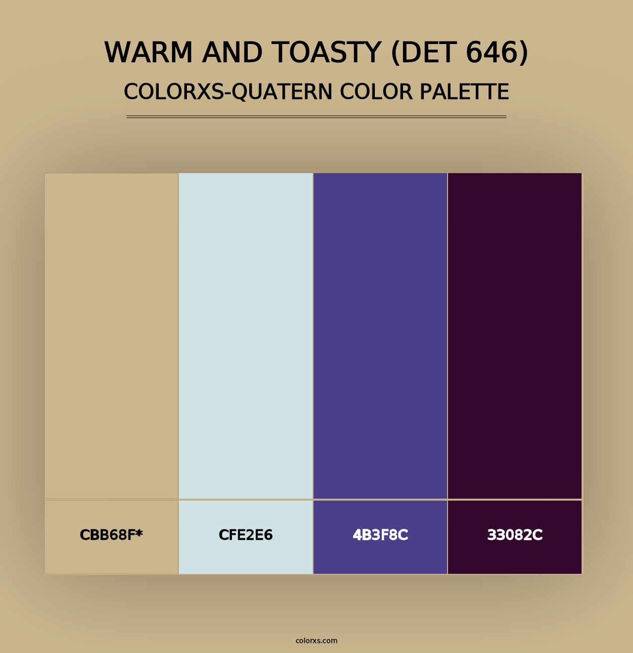 Warm and Toasty (DET 646) - Colorxs Quad Palette