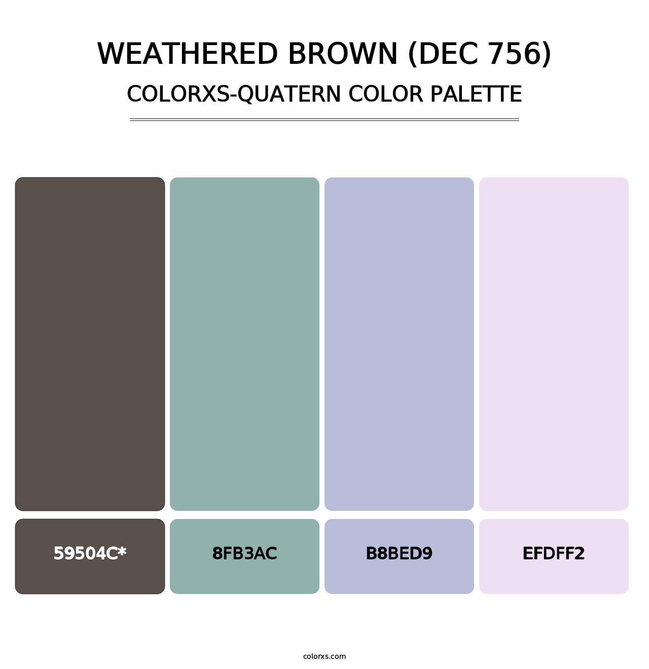 Weathered Brown (DEC 756) - Colorxs Quad Palette