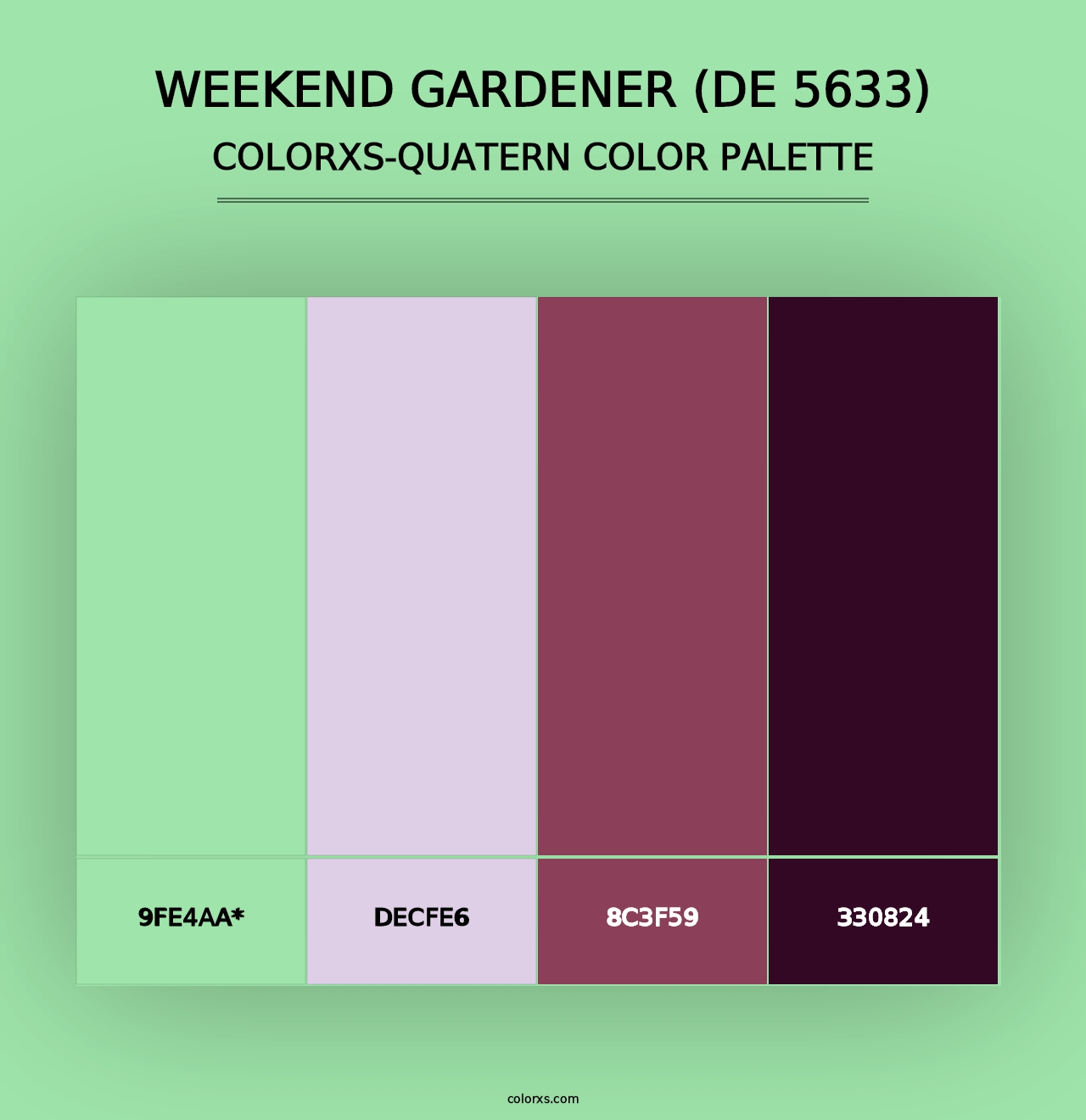 Weekend Gardener (DE 5633) - Colorxs Quad Palette