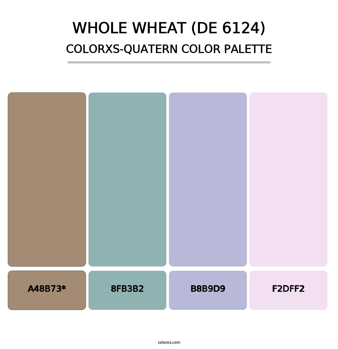 Whole Wheat (DE 6124) - Colorxs Quad Palette