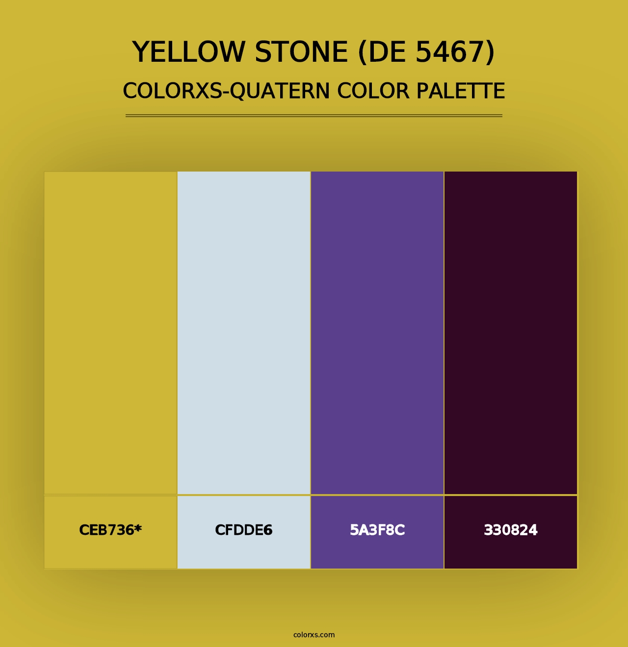 Yellow Stone (DE 5467) - Colorxs Quad Palette