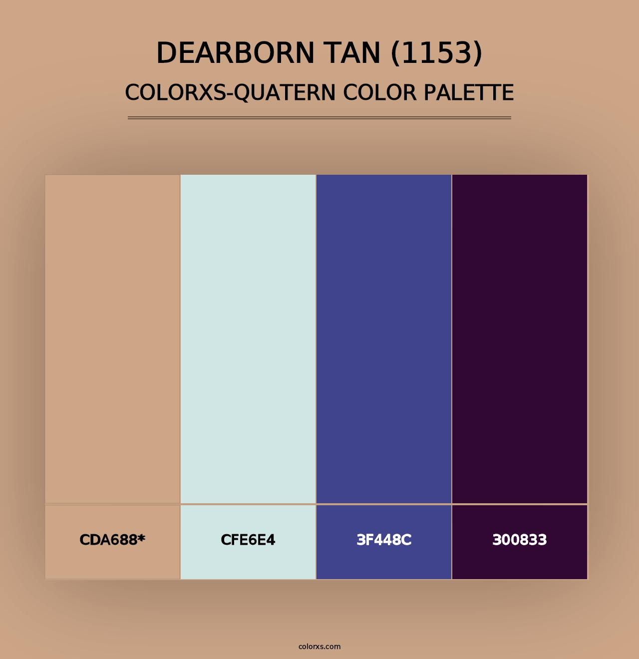 Dearborn Tan (1153) - Colorxs Quad Palette