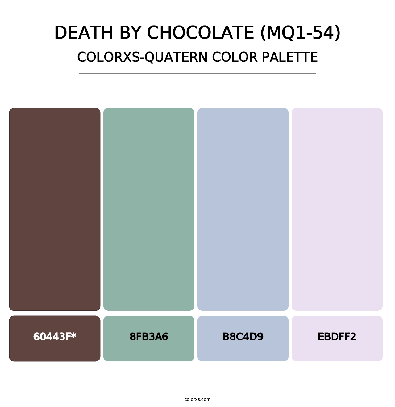 Death By Chocolate (MQ1-54) - Colorxs Quad Palette