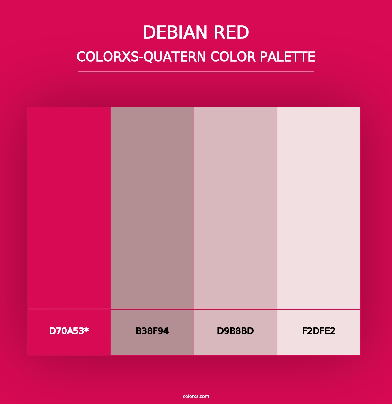 Debian red - Colorxs Quad Palette