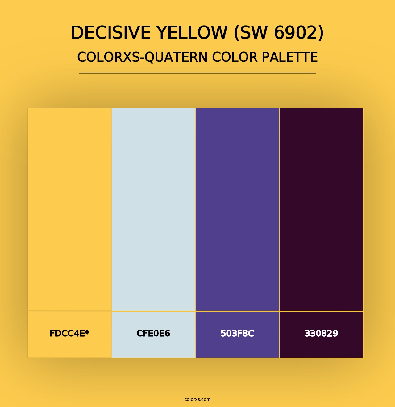 Decisive Yellow (SW 6902) - Colorxs Quad Palette