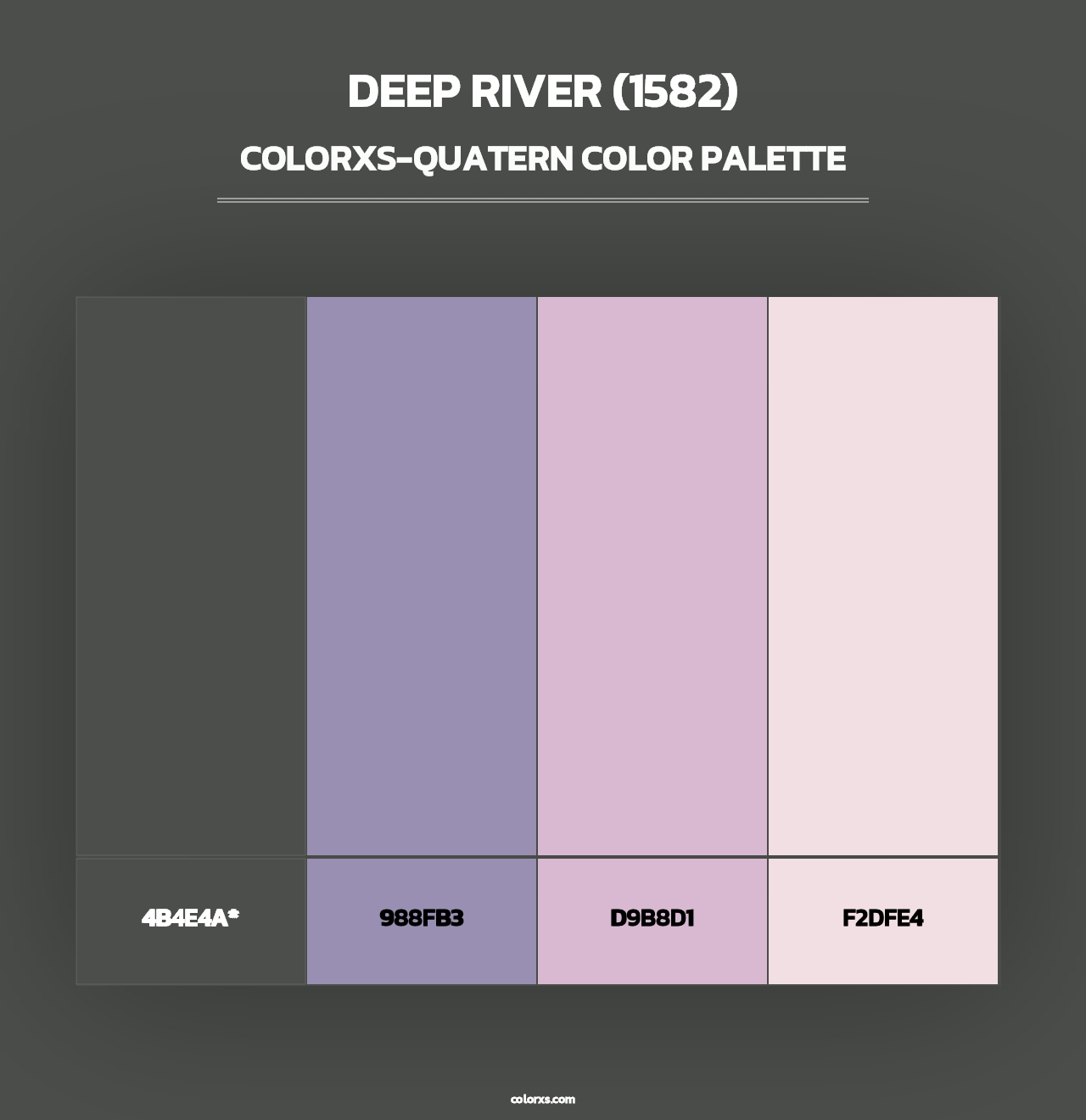 Deep River (1582) - Colorxs Quad Palette