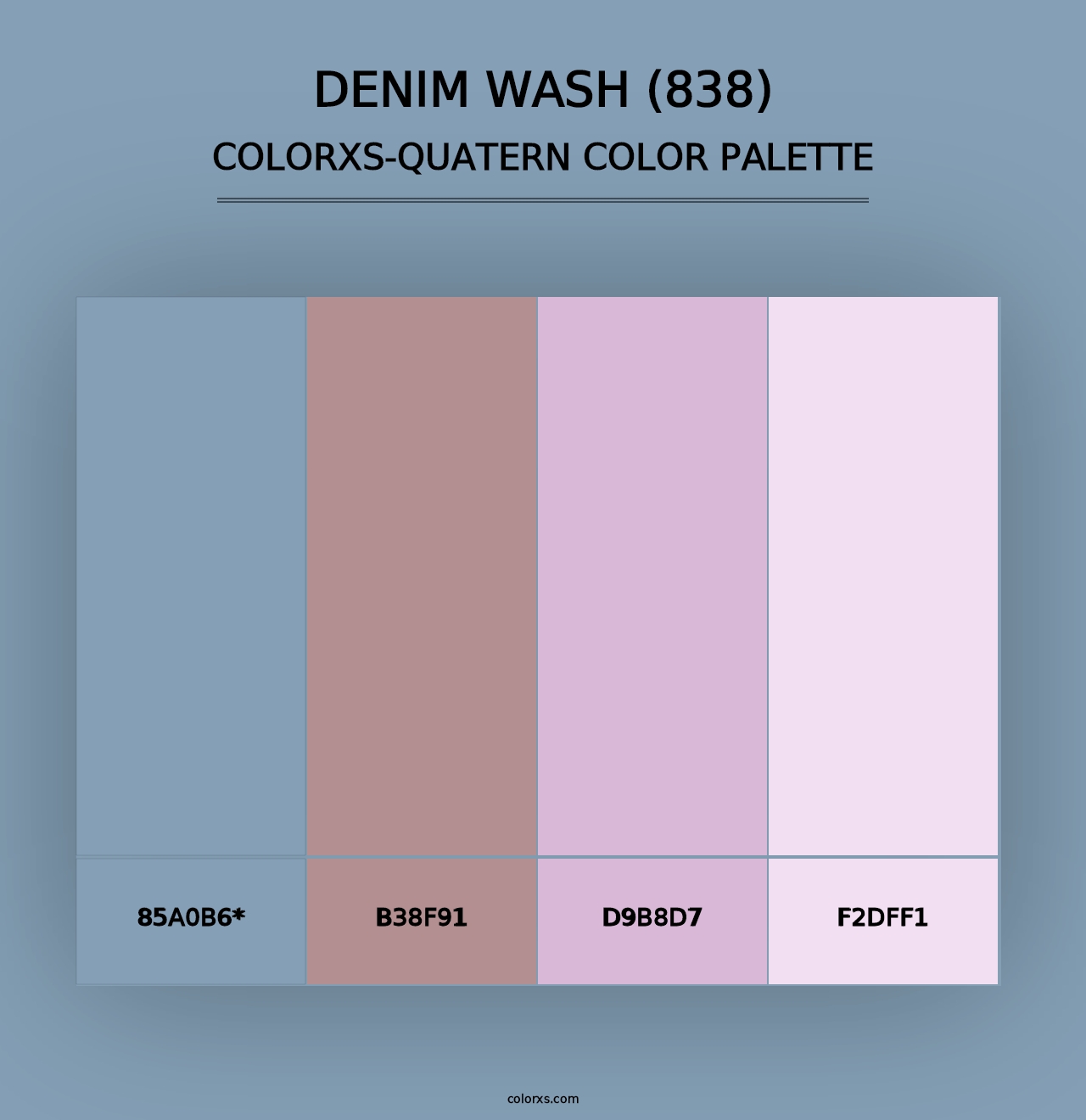 Denim Wash (838) - Colorxs Quad Palette