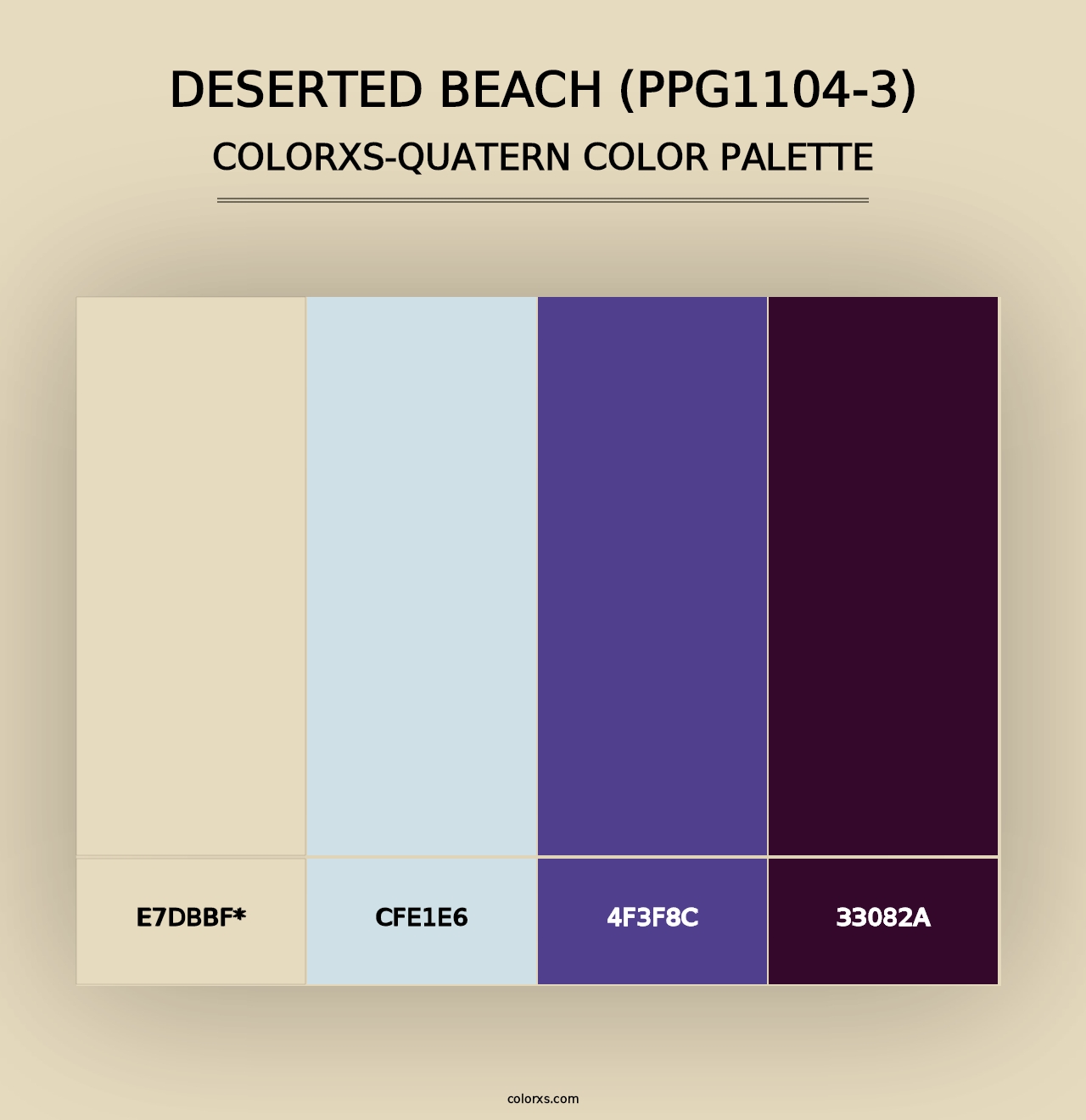 Deserted Beach (PPG1104-3) - Colorxs Quad Palette