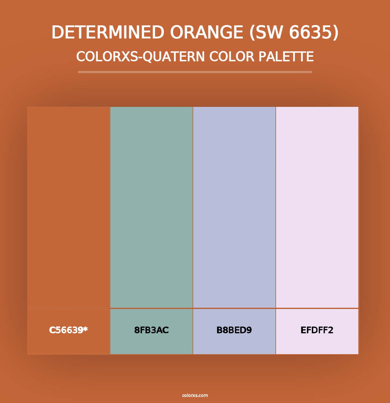 Determined Orange (SW 6635) - Colorxs Quad Palette