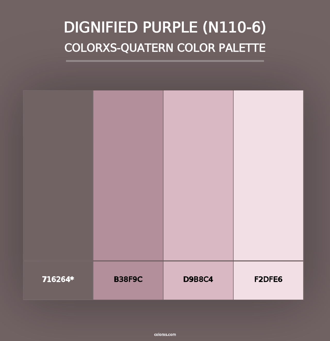 Dignified Purple (N110-6) - Colorxs Quad Palette